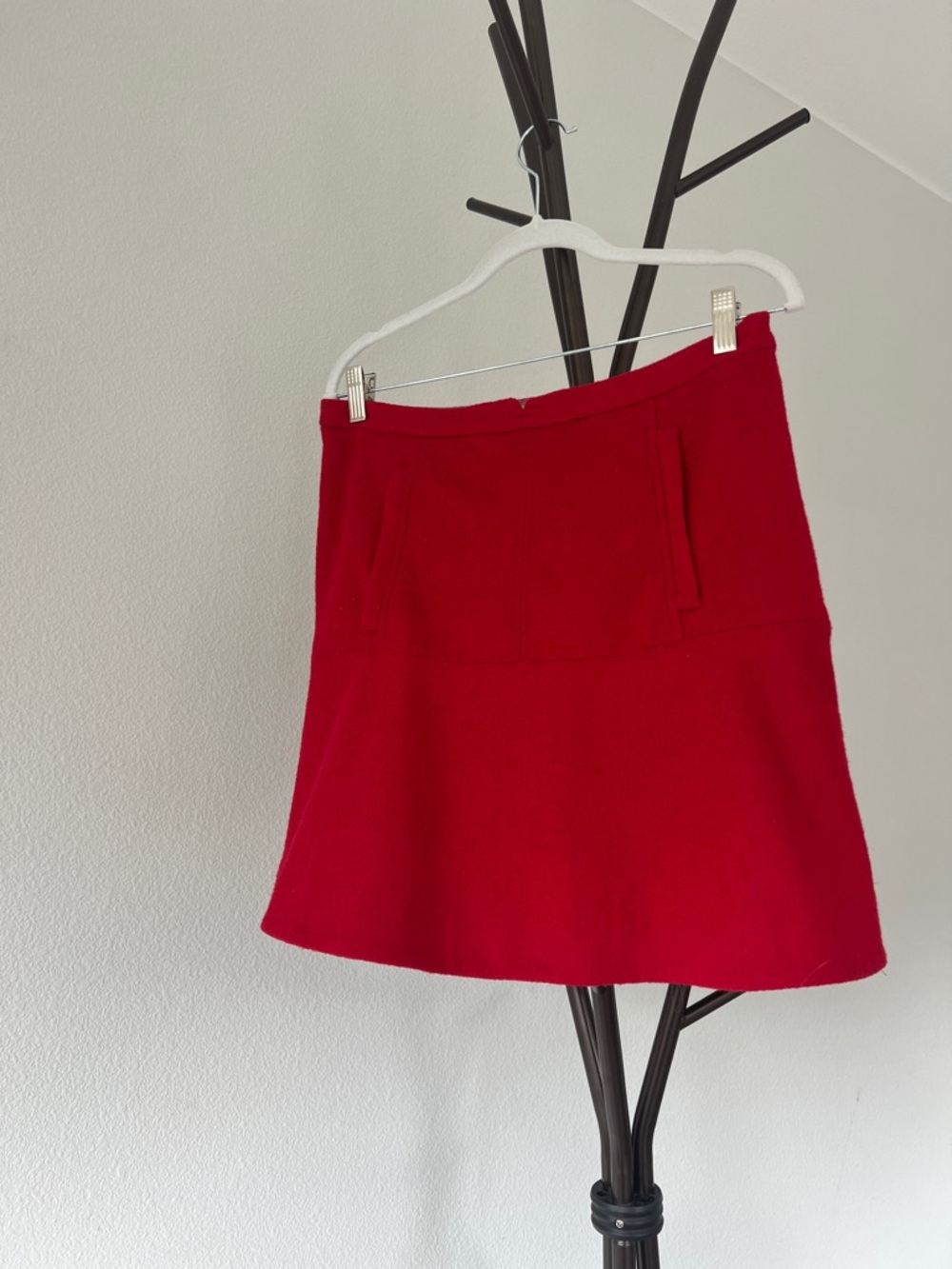Meadow Rue Vibrant Red A-Line Short Skirt